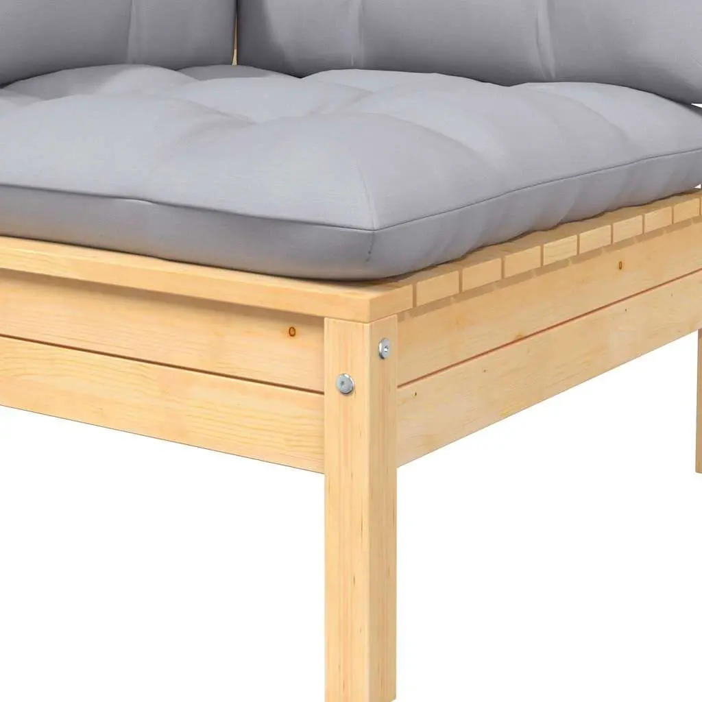 2-Seater Modular Garden Sofa with Cushions