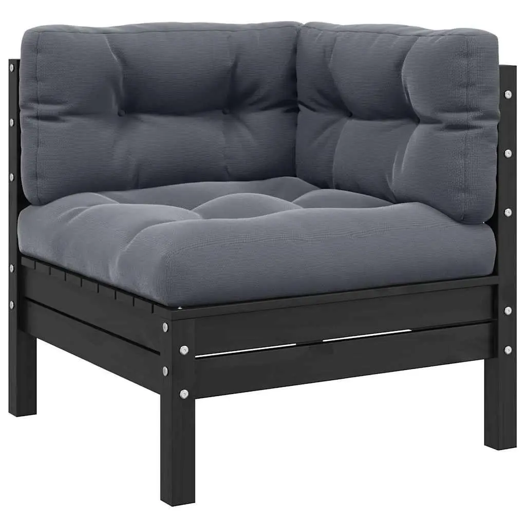 2-Seater Garden Sofa Outdoor Patio Seating Grey Modular
