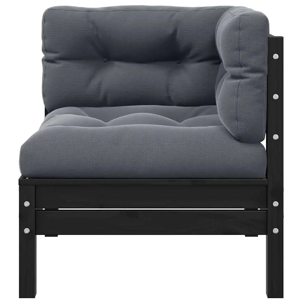 2-Seater Garden Sofa Outdoor Patio Seating Grey Modular