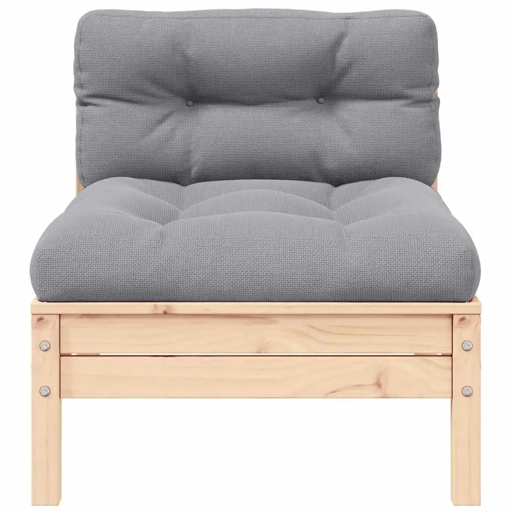 Outdoor Sectional Sofa for Two with Grey Cushions
