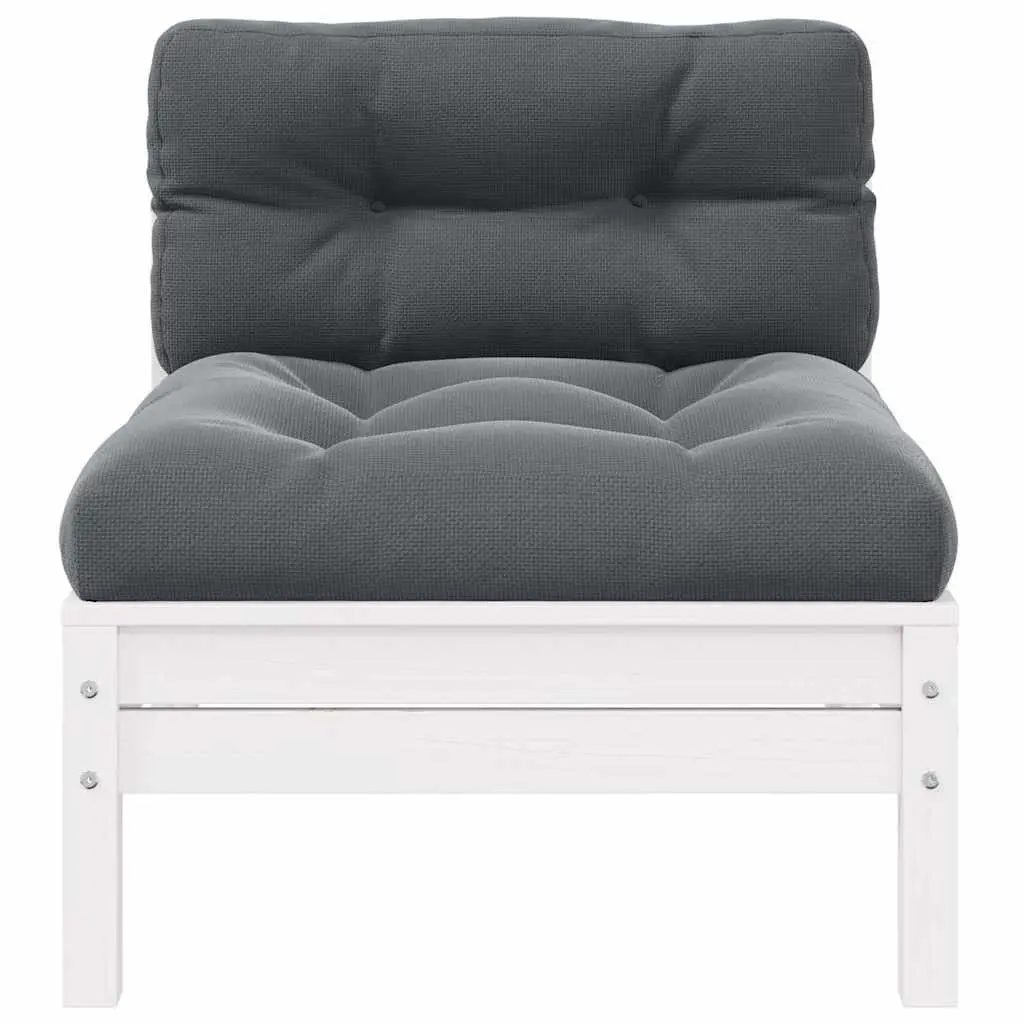 2-Seater Garden Sofa Outdoor Patio Lounge Seating White Modular