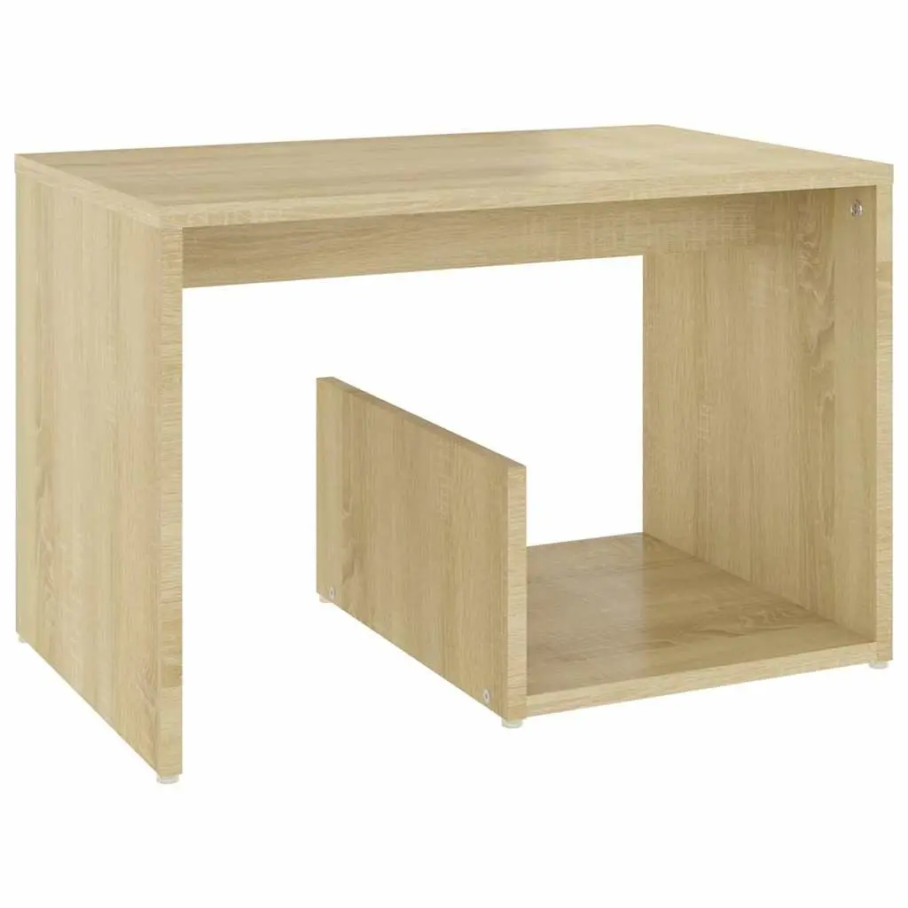 Side Table Living Room Storage Sonoma Oak Brown 59 x 36 x 38 cm