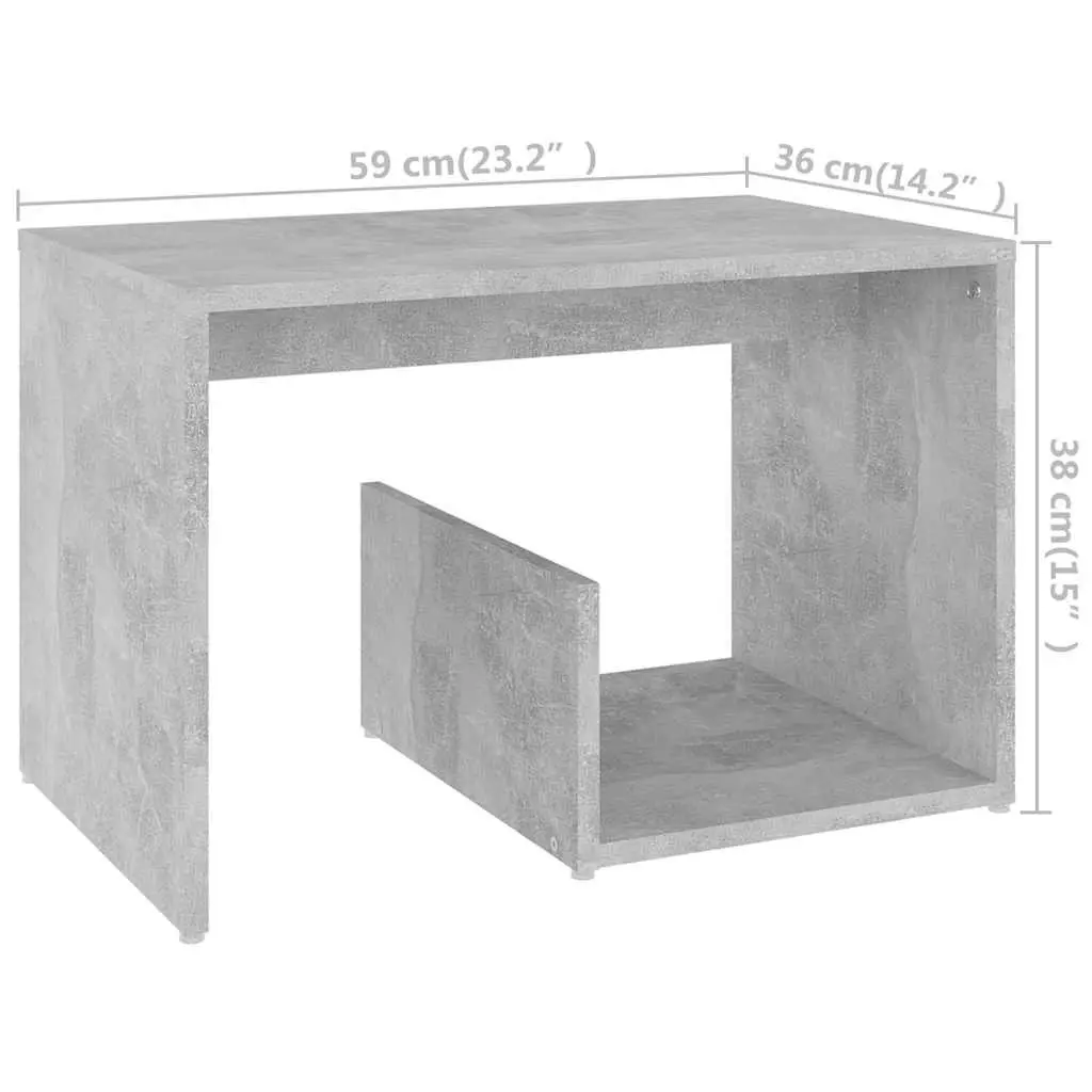 Grey End Table with Storage Capabilities