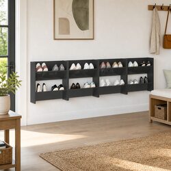 Wall Mounted Shoe Storage Cabinet 4-Piece Set