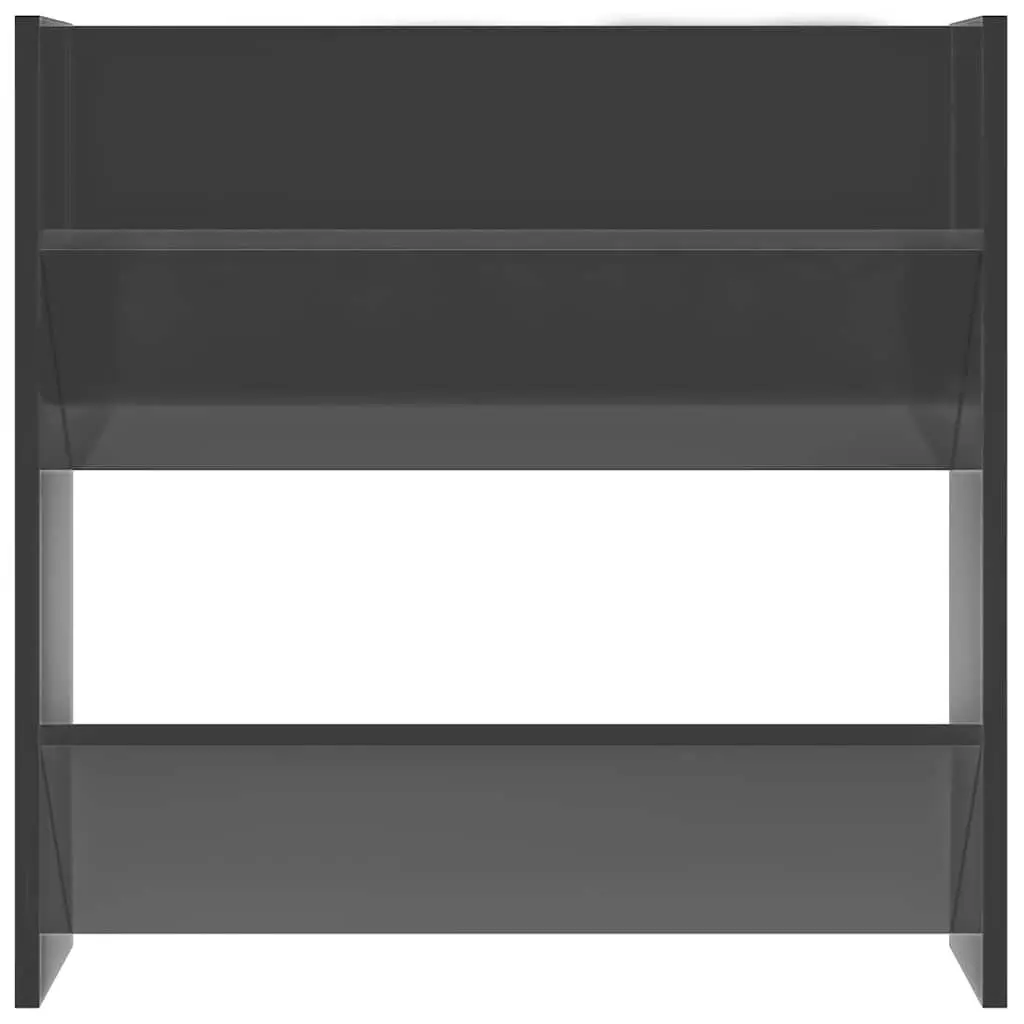 Wall Mounted Shoe Cabinet for Home Entryway Grey High Gloss 4 Piece