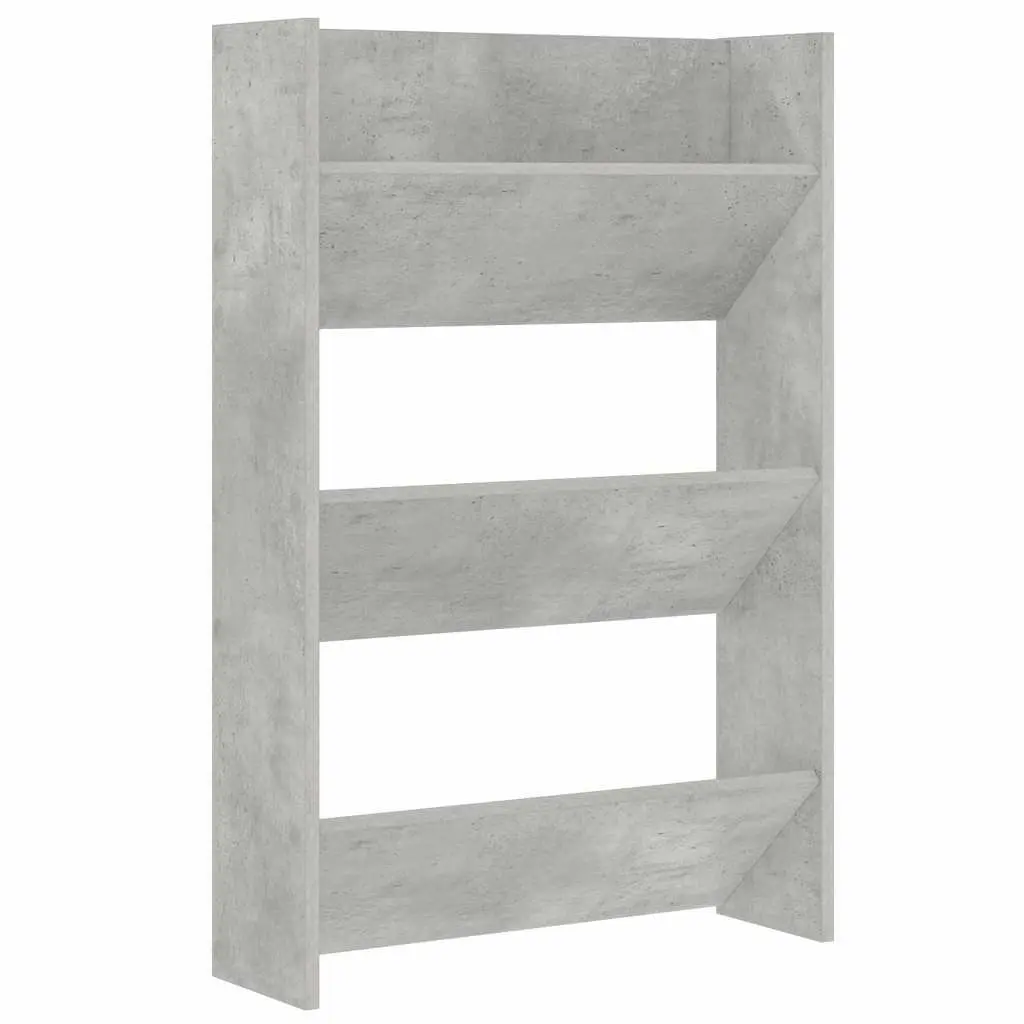 Wall Mounted Shoe Cabinet Entryway Grey 60W x 18D x 90H cm