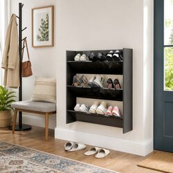 Wall Mounted Shoe Cabinet Dimensions and Features