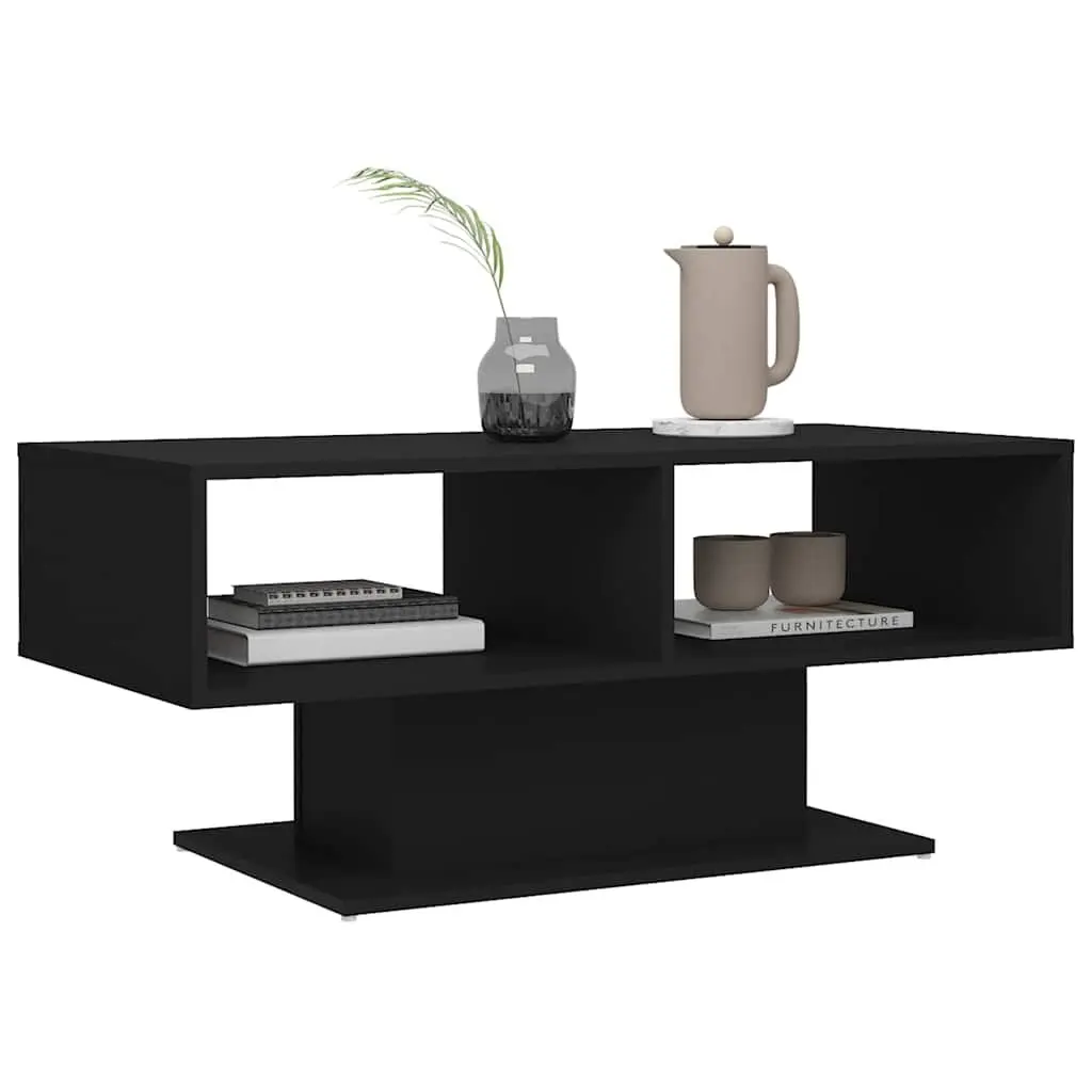 Coffee Table Black Modern Living Room 103.5 x 50 x 44.5 cm