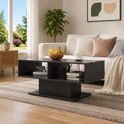 Coffee Table Specifications: Grey Finish, 103.5 x 50 x 44.5 cm