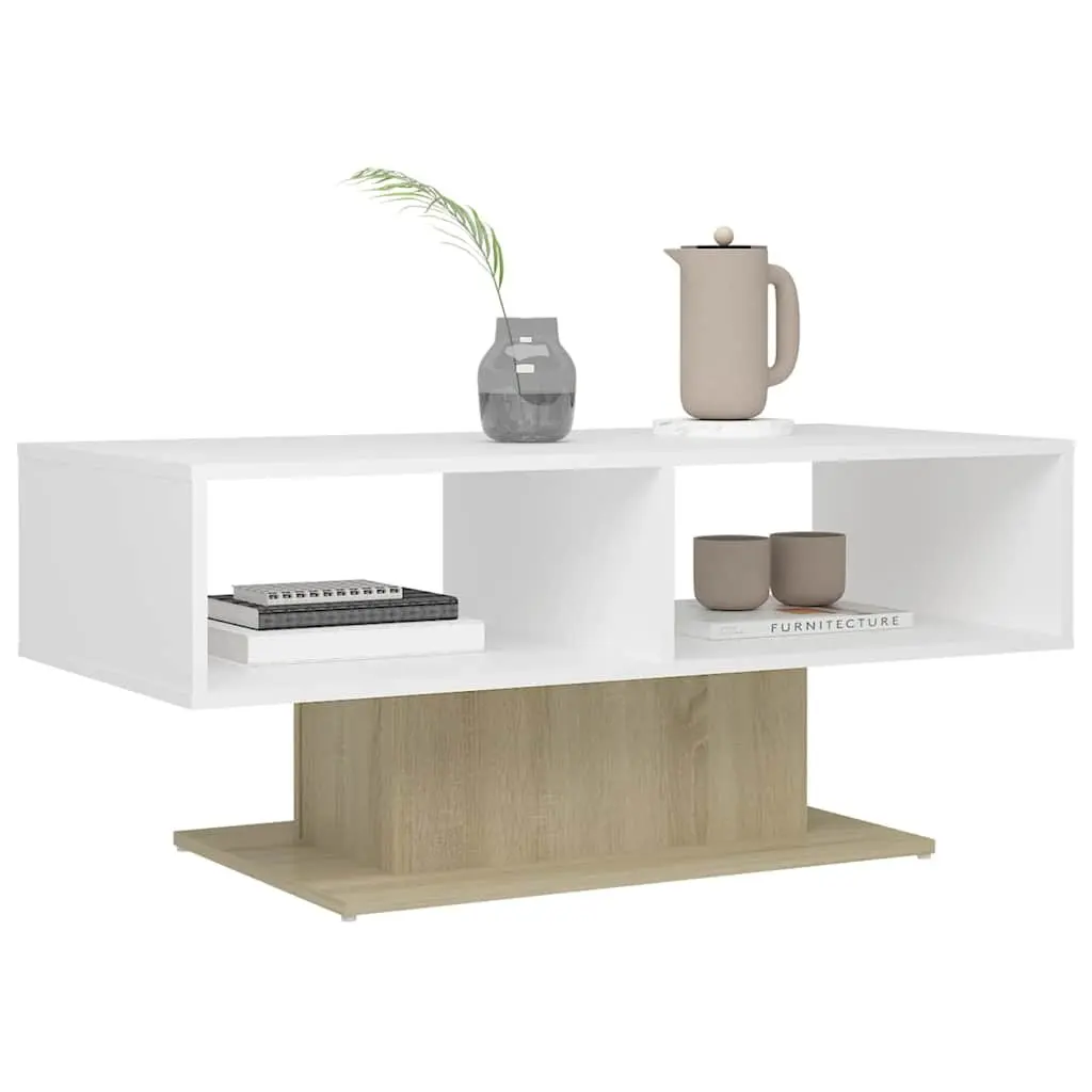 Coffee Table Living Room White Storage Shelf 1035 x 500 x 445 cm