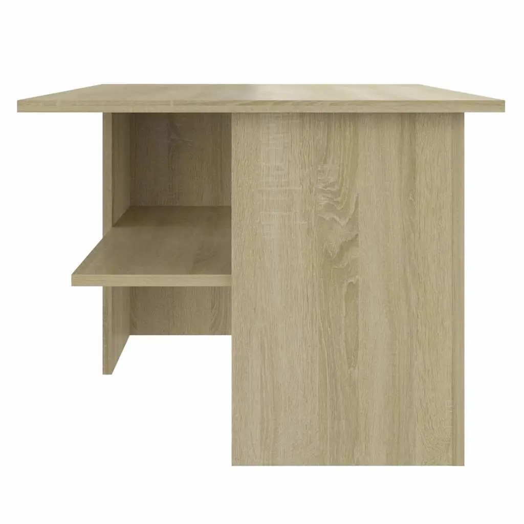 Coffee Table with Storage Shelf Living Room Accent Sonoma Oak 90x60x46.5cm