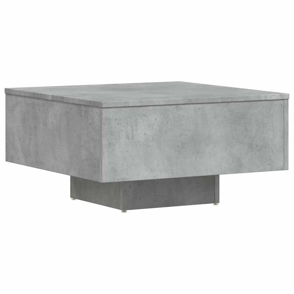 Coffee Table Grey Accent Living Room Modern Engineered Wood Design 60x60x31.5cm