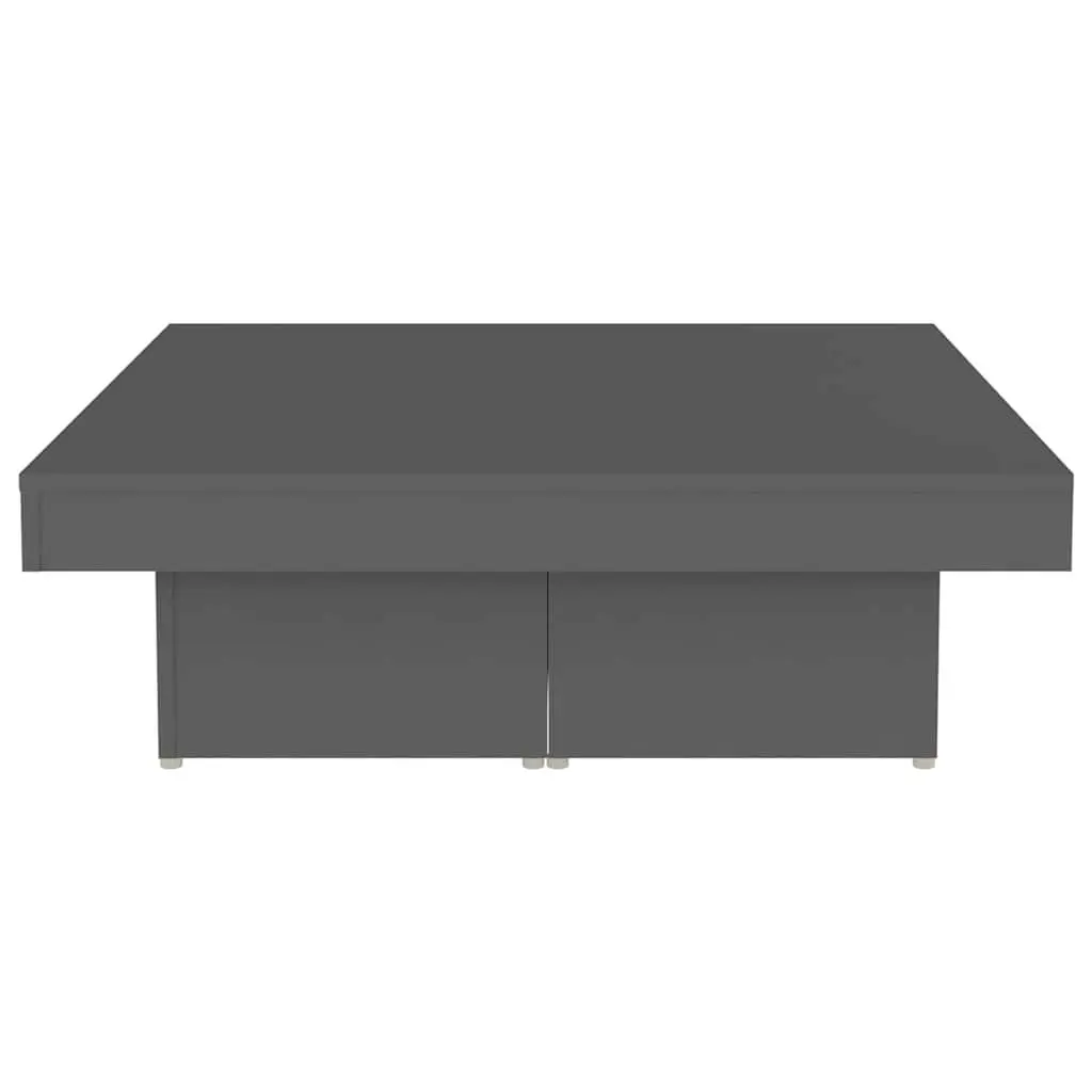 Grey Coffee Table 90x90x28cm Accent Living Room Centre Table Engineered Wood