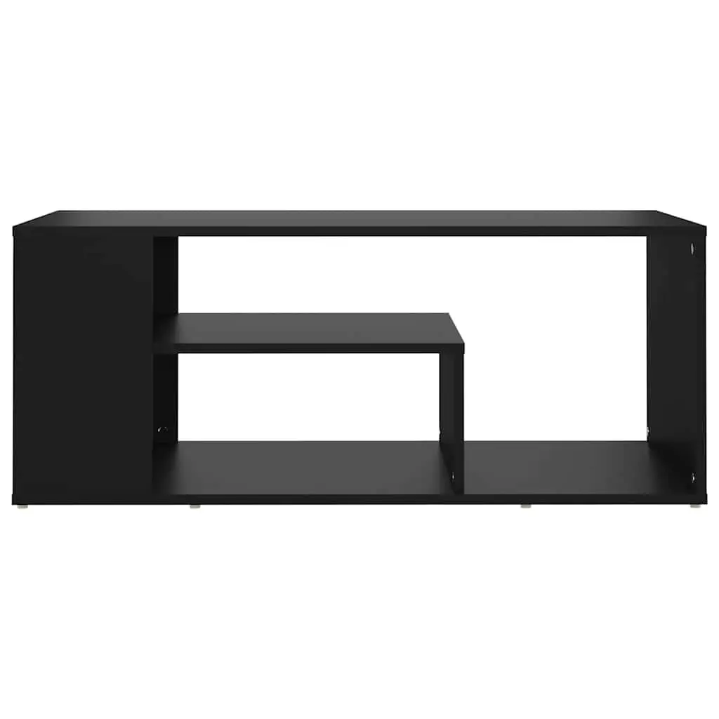 Black Coffee Table with Storage Compartment
