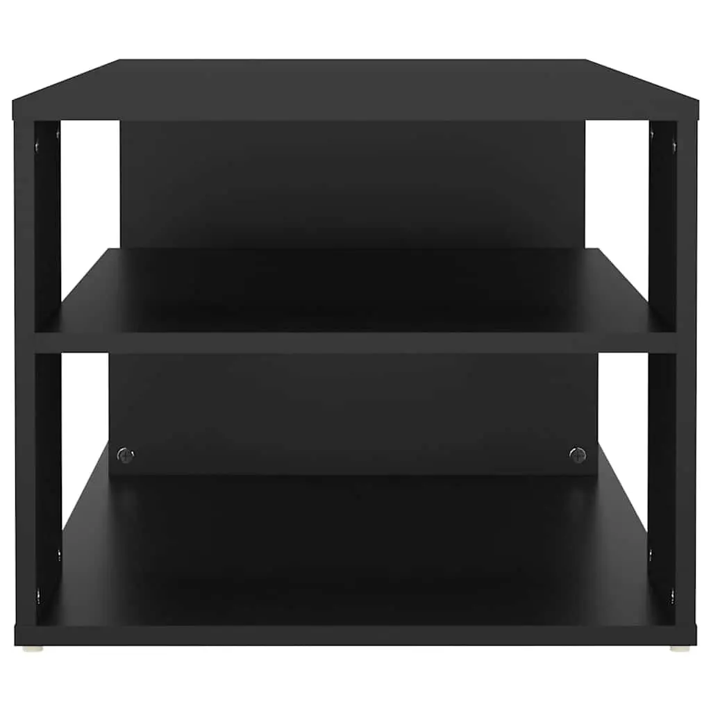 Black Coffee Table with Storage Compartment