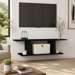 Wall Mounted TV Cabinet - Black, 103 x 30 x 26.5 cm