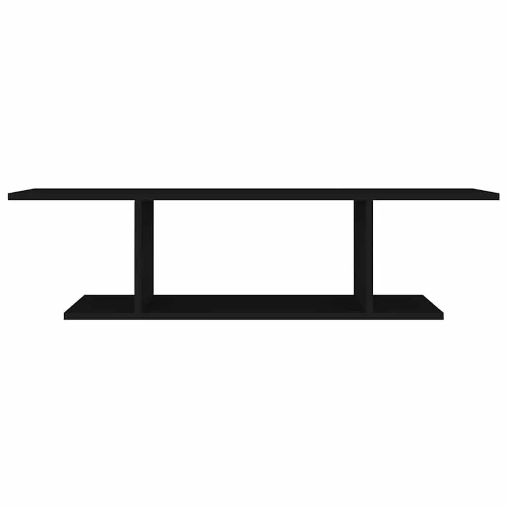 Wall Mounted TV Cabinet Black Living Room Storage Floating Shelf Unit