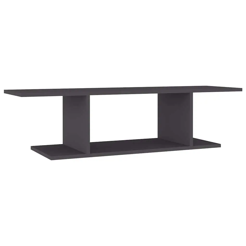 Wall Mounted TV Cabinet Grey Floating Shelf Unit for Living Room 103 x 30 x 26.5 cm