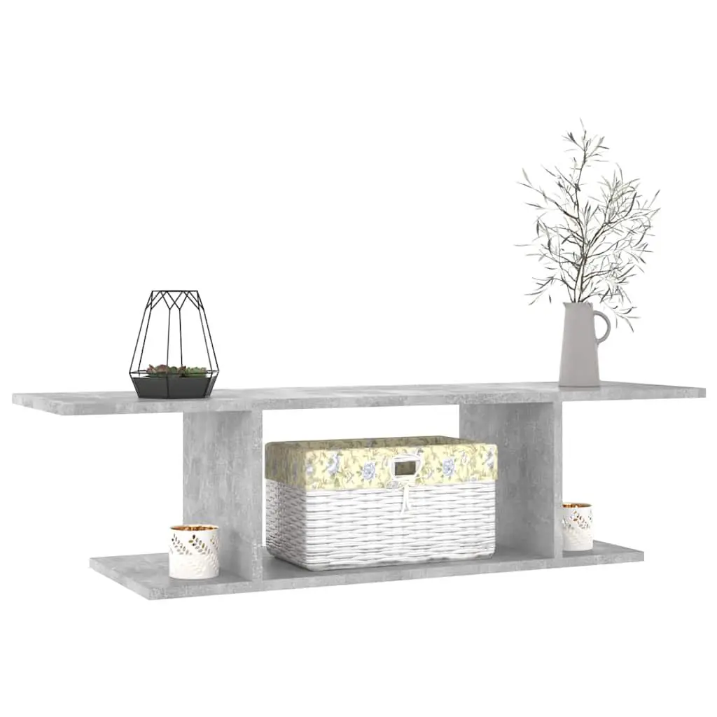 Wall Mounted TV Cabinet Grey Living Room 103 x 30 x 26.5 cm