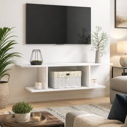Specifications of the White Gloss Wall Mounted TV Cabinet