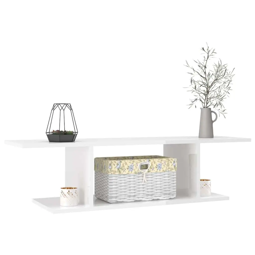 Wall Mounted TV Cabinet for Living Room White Gloss 103 x 30 x 26.5 cm