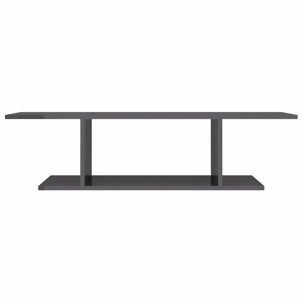 Wall Mounted TV Cabinet Living Room High Gloss Grey 103 x 30 x 26.5 cm