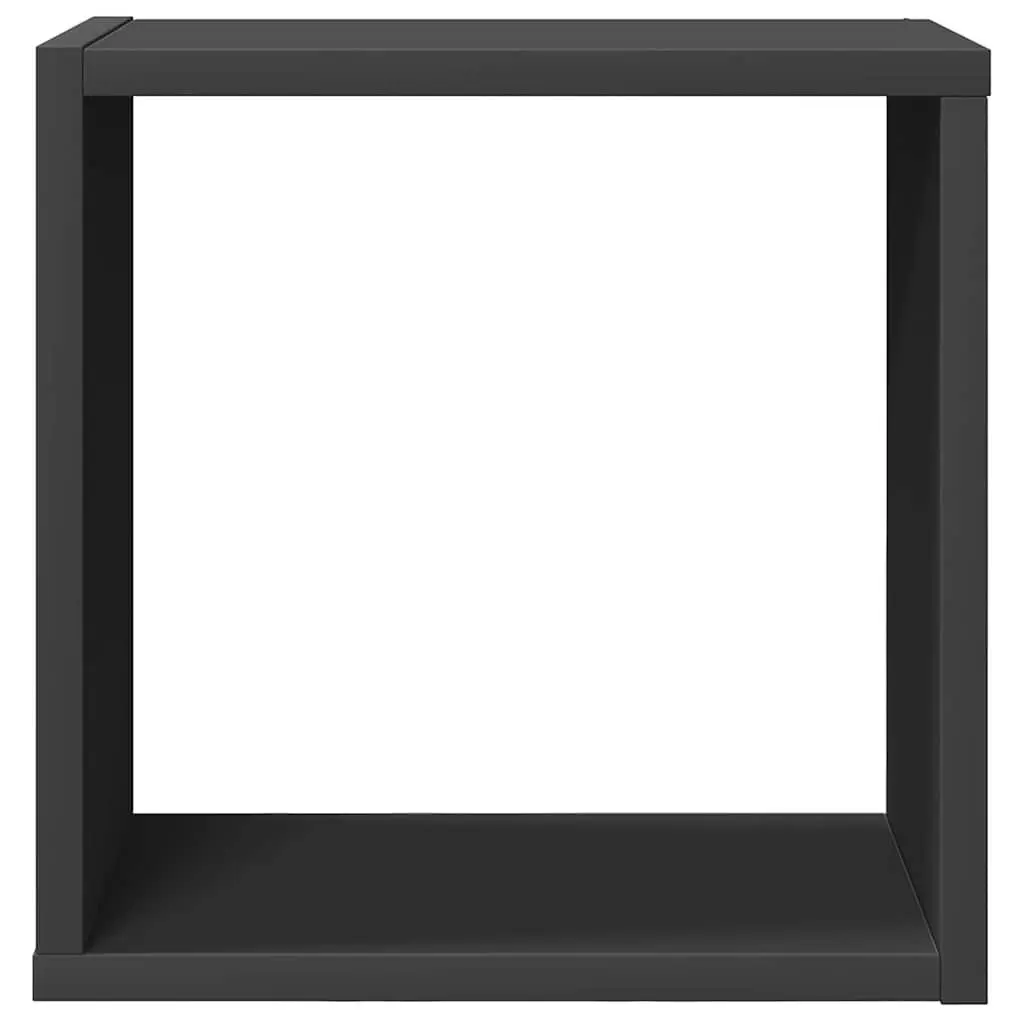 Wall Cube Shelves Set 6 pcs Floating Storage Display Organizer Grey