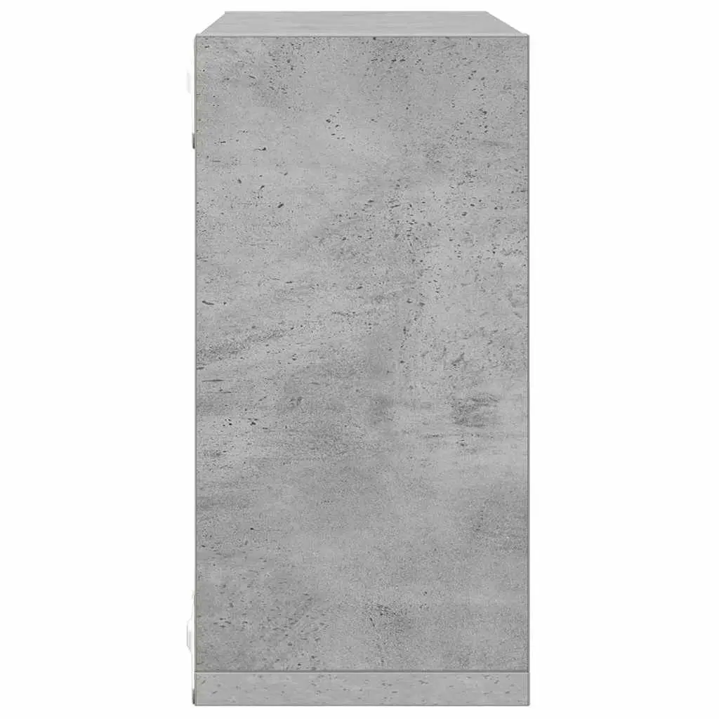 Wall Cube Shelves for Living Room Bedroom Kitchen Grey 30 x 15 x 30 cm 2 Piece