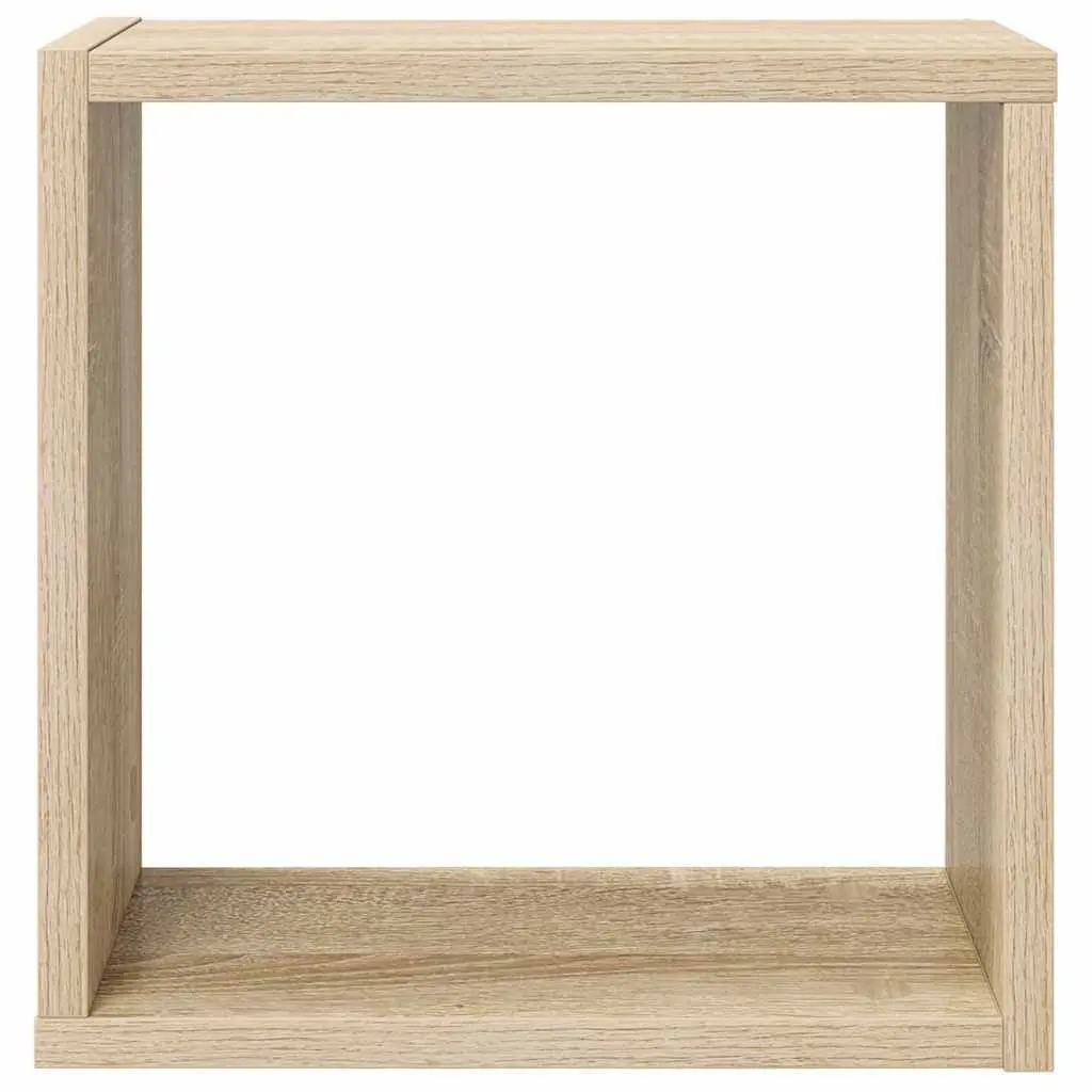 Wall Cube Shelves Set for Living Room Bedroom Kitchen White Sonoma Oak 30 x 15 x 30 cm