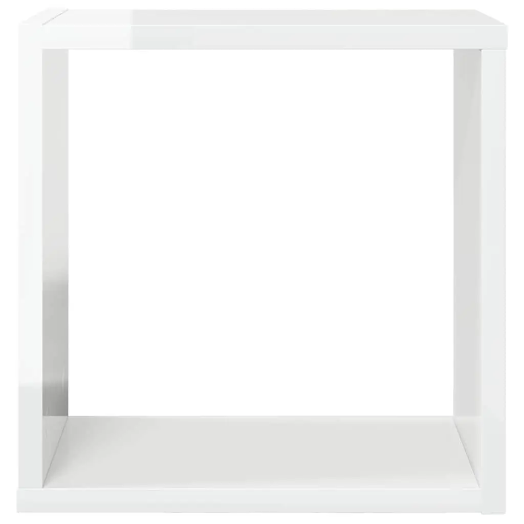 Wall Cube Shelves 4 Pieces White Floating Storage Display Organizer Home Decor
