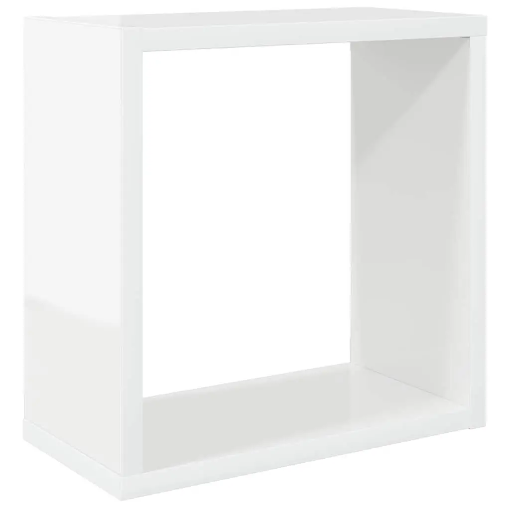 Wall Cube Shelves Set 6 Pcs Floating Display Storage Shelving White Home Decor