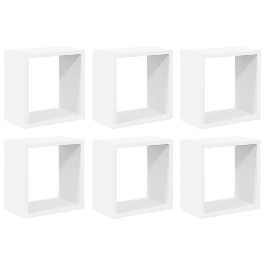 Wall Cube Shelves Floating Storage Display Organiser Bedroom Living 26 x 15 x 26 cm 6 Piece