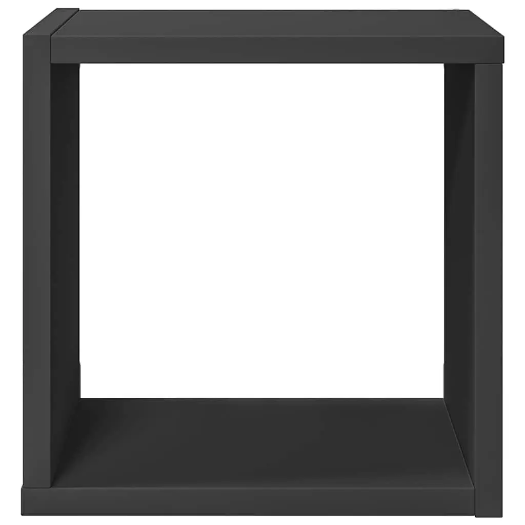 Wall Cube Shelves Set 6 pcs Grey Floating Storage Display Shelving Units