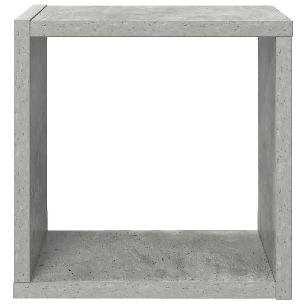 Wall Cube Shelves Set 2 pcs Grey Floating Storage Display Organiser Bedroom