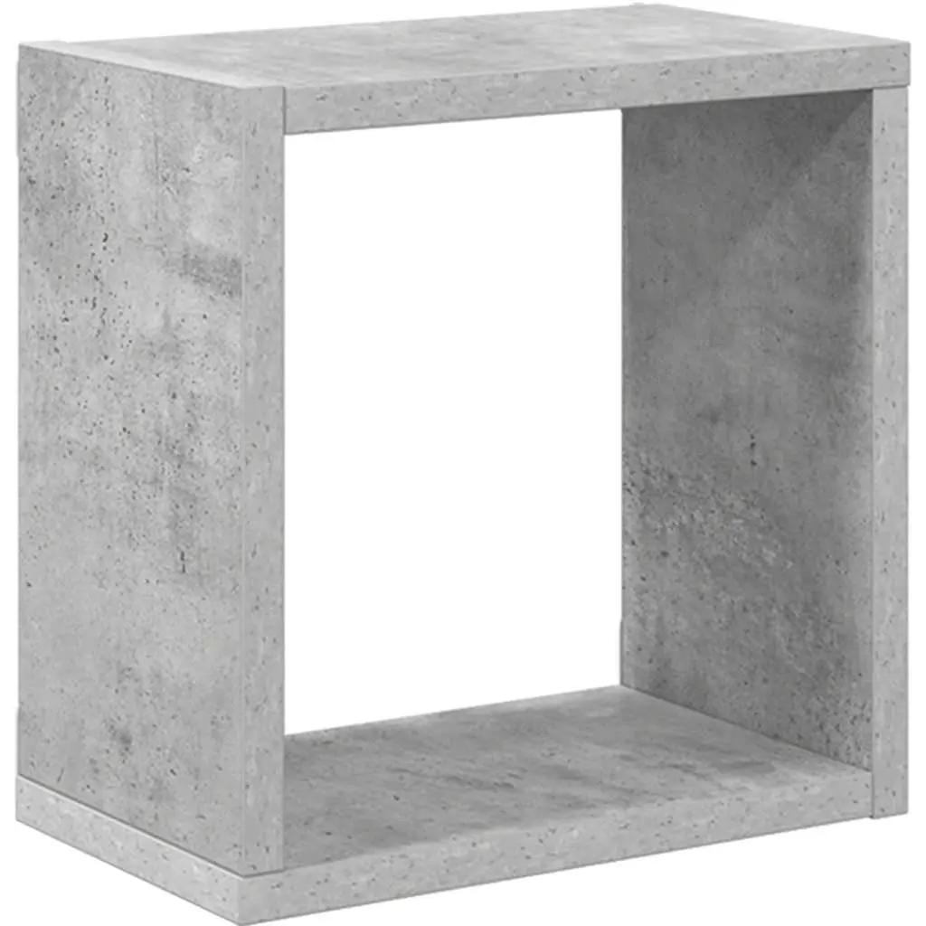 Wall Cube Shelves 6 Pieces Grey Floating Storage Display Organiser