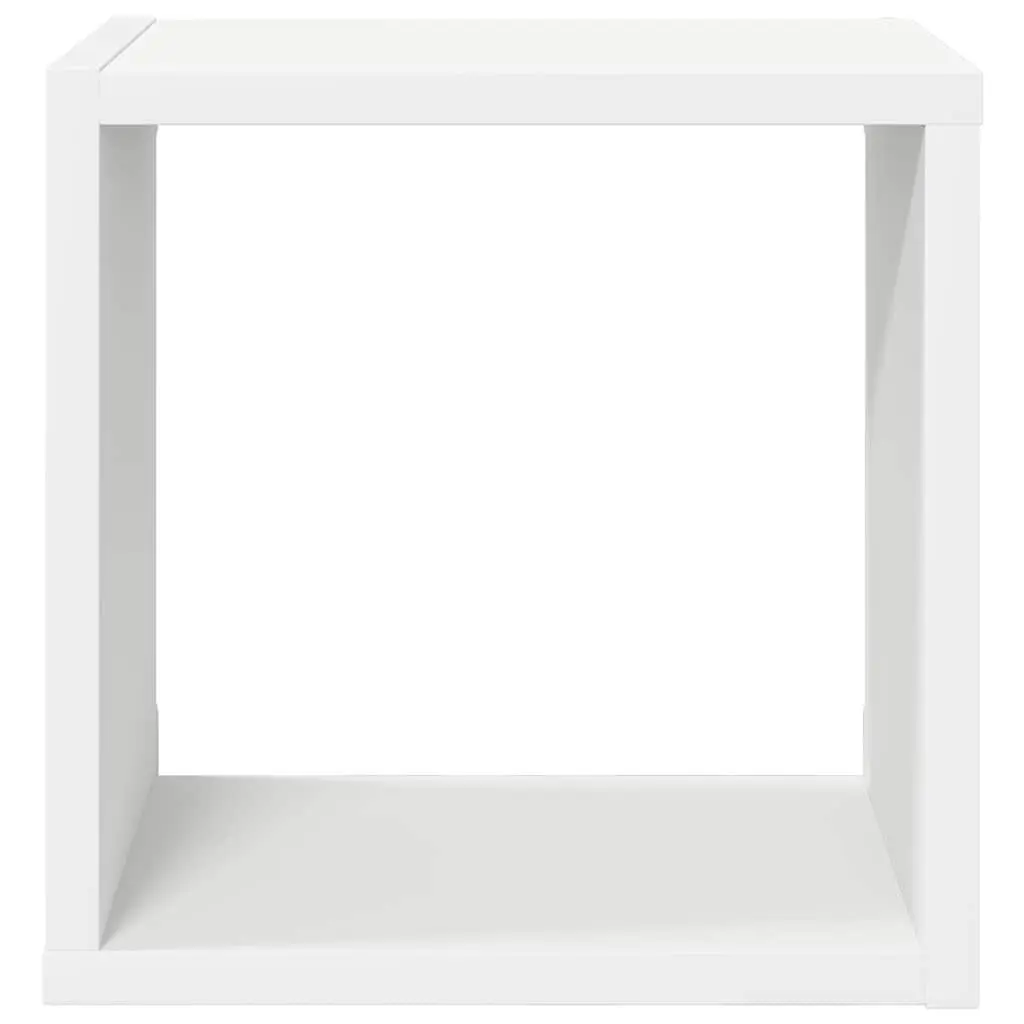 Wall Cube Shelves Floating Storage Display White Sonoma Oak 26x15x26cm Set of 2