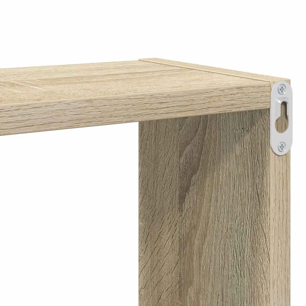 Wall Cube Shelves for Living Room Bedroom Kitchen 26 x 15 x 26 cm White Sonoma Oak 4 Piece Floating Storage Display Organizer
