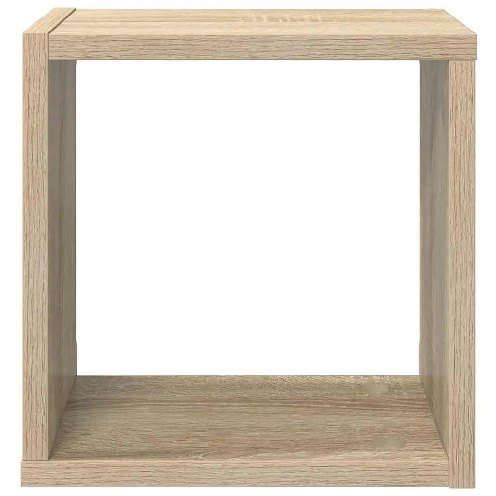 Wall Cube Shelves Set 6 Pieces for Living Room Bedroom Kitchen White Sonoma Oak 26cm