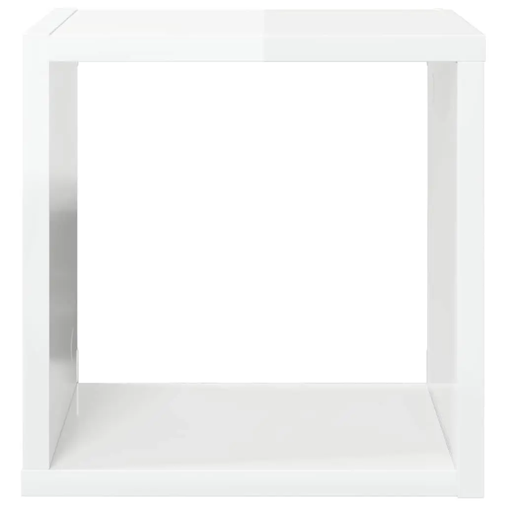 6 Piece Floating Cube Shelves Set for Wall Display Storage in White for Home Decor