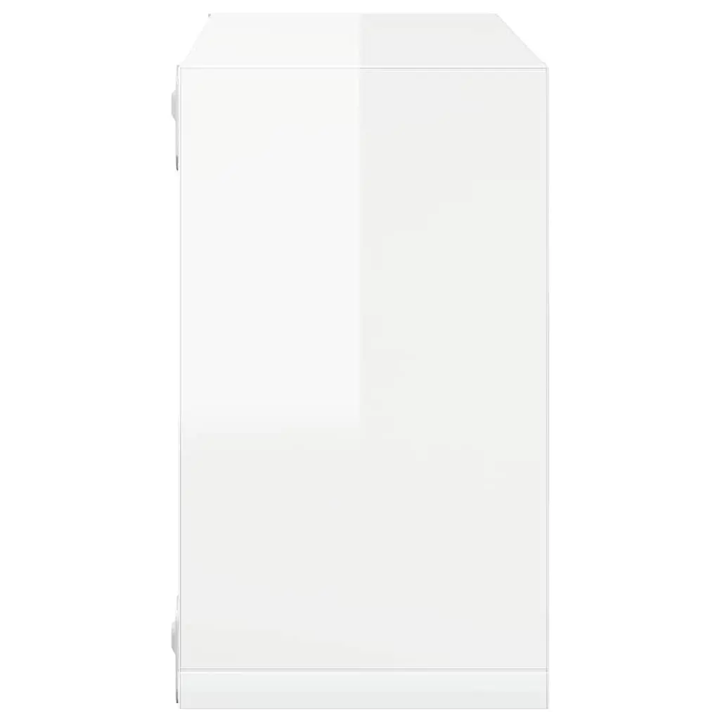 6 Piece Floating Cube Shelves Set for Wall Display Storage in White for Home Decor