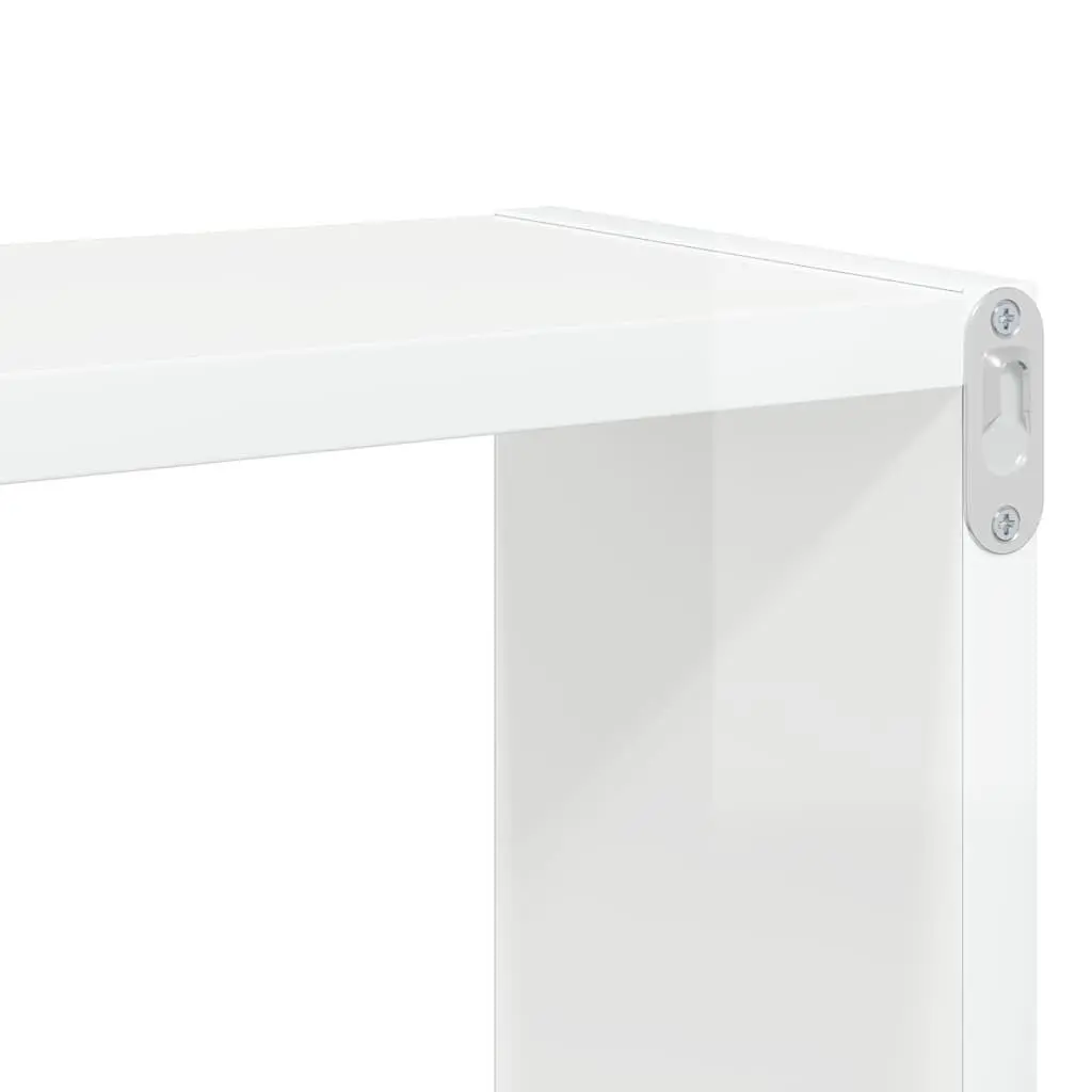 6 Piece Floating Cube Shelves Set for Wall Display Storage in White for Home Decor