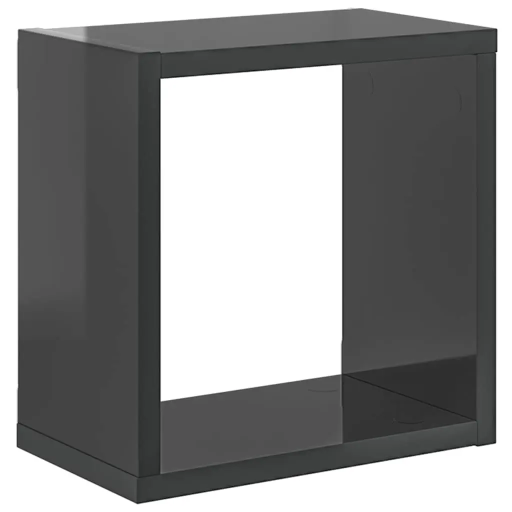 Cube Shelves 4 Pieces Grey Floating Storage Display Home Decor Organizer