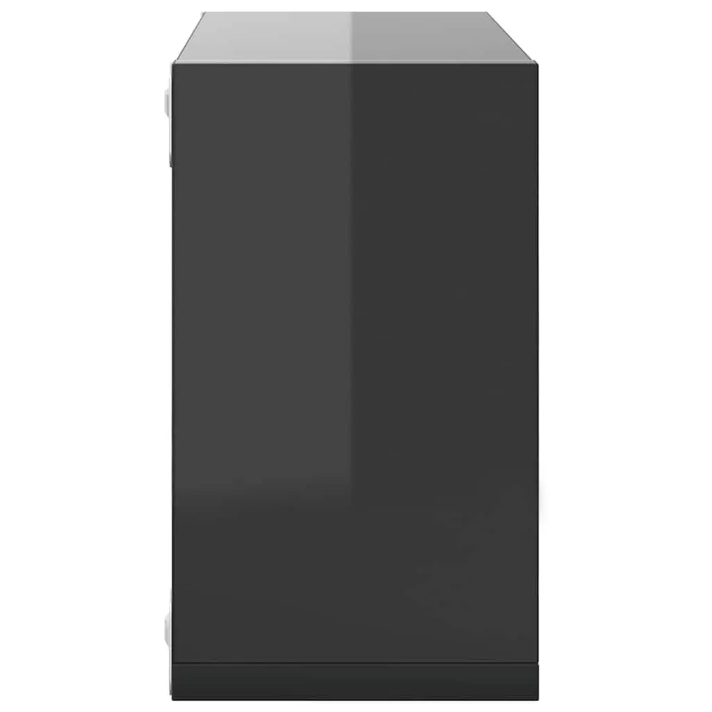Cube Shelves 4 Pieces Grey Floating Storage Display Home Decor Organizer