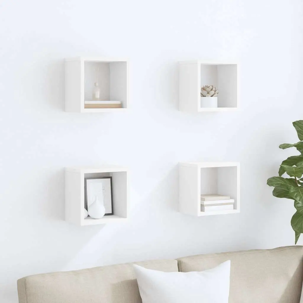 Wall Cube Shelves Set 4 pcs Floating Storage Display Organiser Home Decor