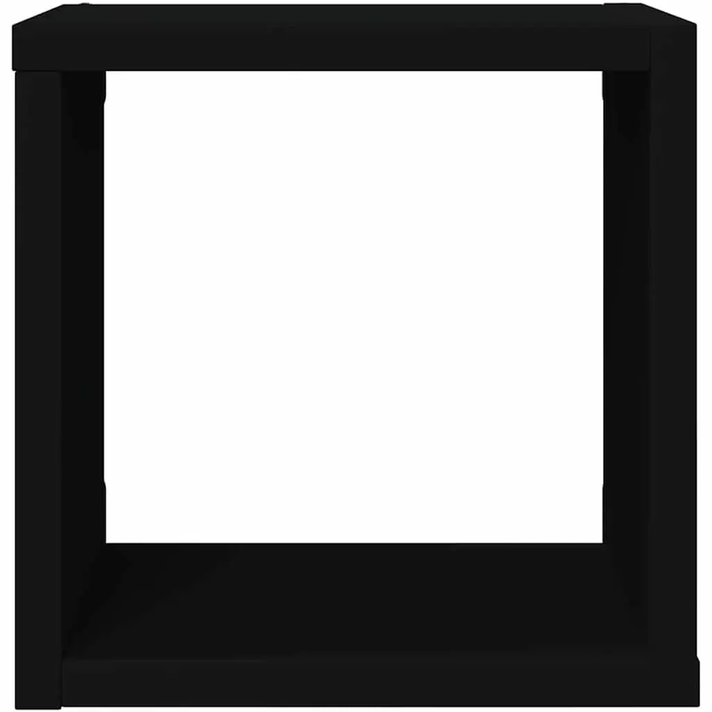 Wall Cube Shelves for Storage and Display 4 Piece Black