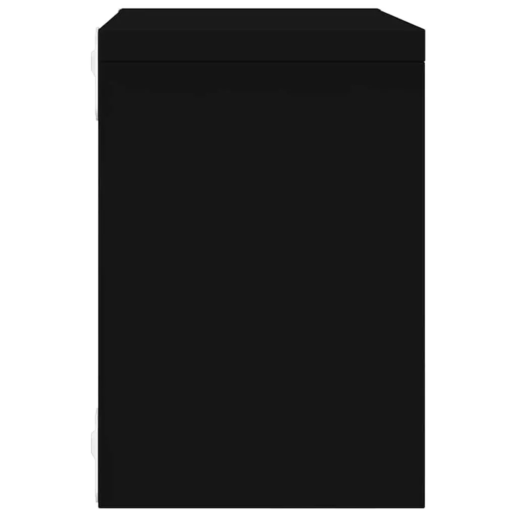 Wall Cube Shelves for Storage and Display 4 Piece Black