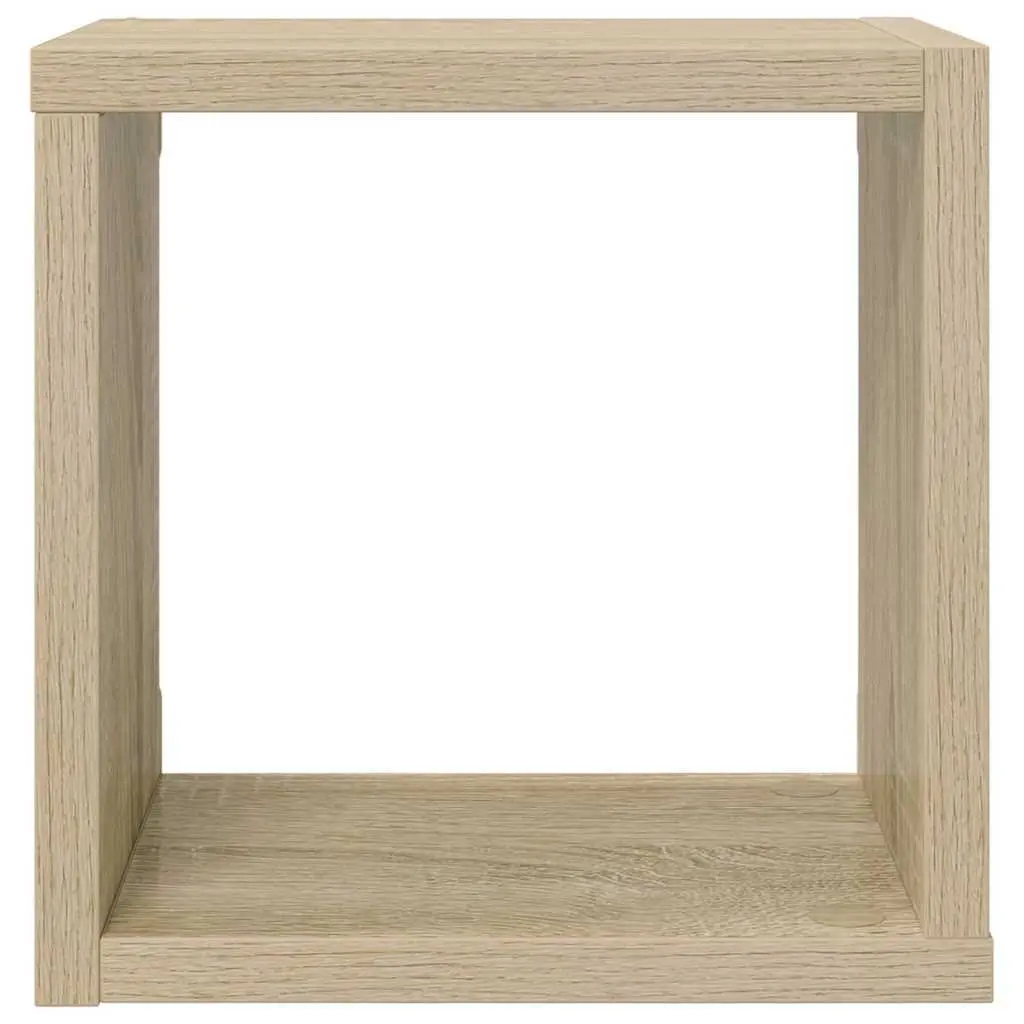 Wall Cube Shelves 4 Piece Set Brown Floating Storage Display Home Decor