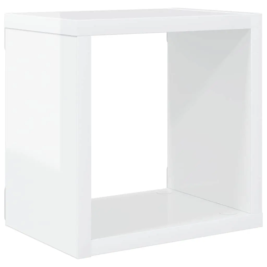 Wall Cube Shelves 4 Piece Set White Floating Storage Display Organiser Home