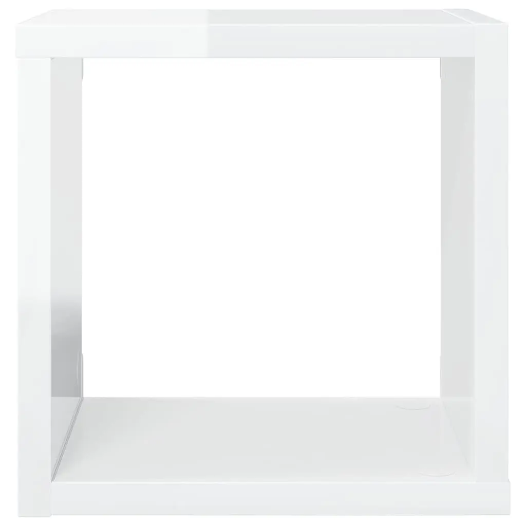Wall Cube Shelves Set 6 Piece Floating Storage Display Organiser Home Decor White