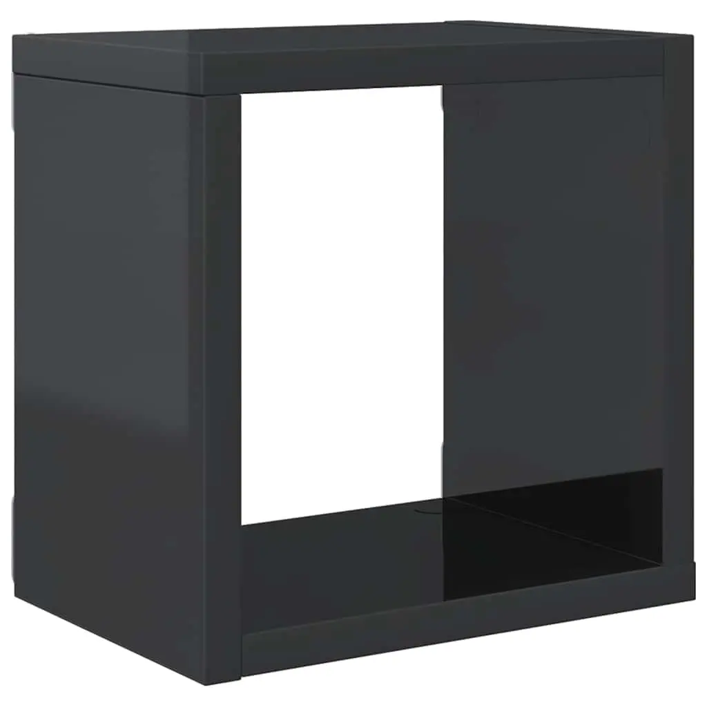 Wall Cube Shelves 6 Piece Set Floating Storage Display Grey Home Decor